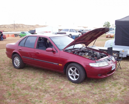 Spoolinboost EF Falcon at the drags