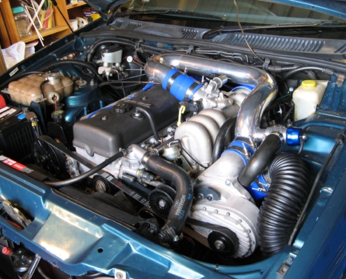 Supercharged EB Fairmont Inline 6 Cylinder 4.0L Engine Bay