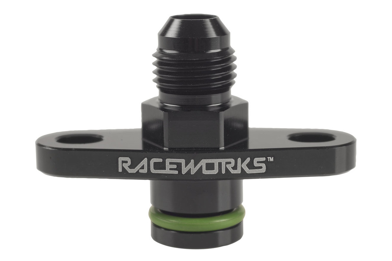 Raceworks Fuel Rail Adapter AN6 Suits Mitsubishi Evo 8/9 T.I