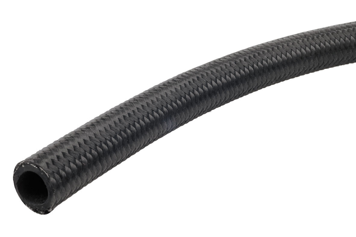 Raceworks AN8 Black Nylon Braided Rubber Hose – SAEJ30, Lightweight, Universal, 2-Year Warranty