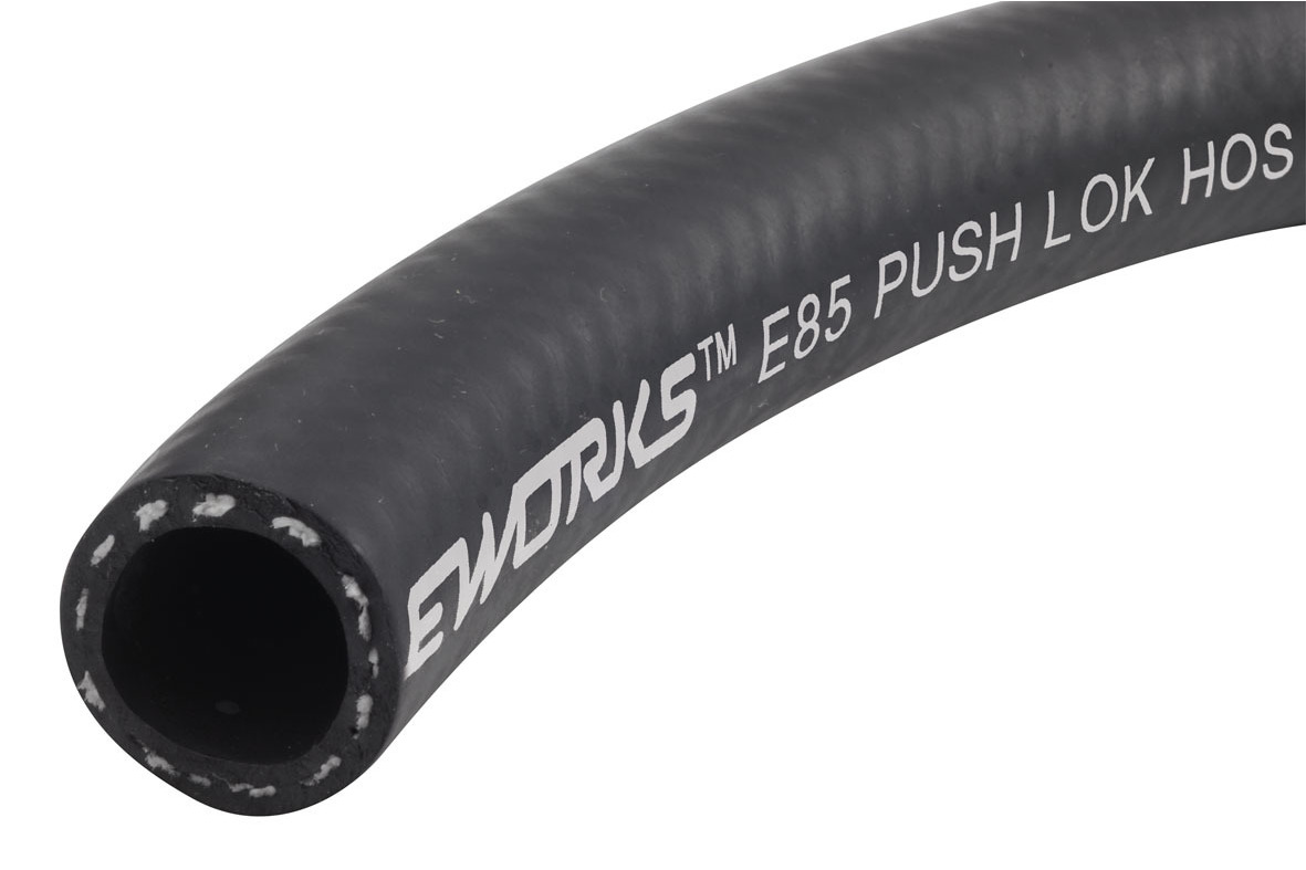Raceworks 1 Meter AN6 (3/8") Black Push-Lok Rubber Hose – E85, Methanol, Oil, Water Compatible – 400 Series