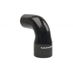 Raceworks 2.25-2.5" / 57-64mm 90 degree Silicone Reducer Elbow - Black