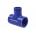 Raceworks 3" / 76mm Silicone Tee w/ 1.5" / 38mm Spout - Blue