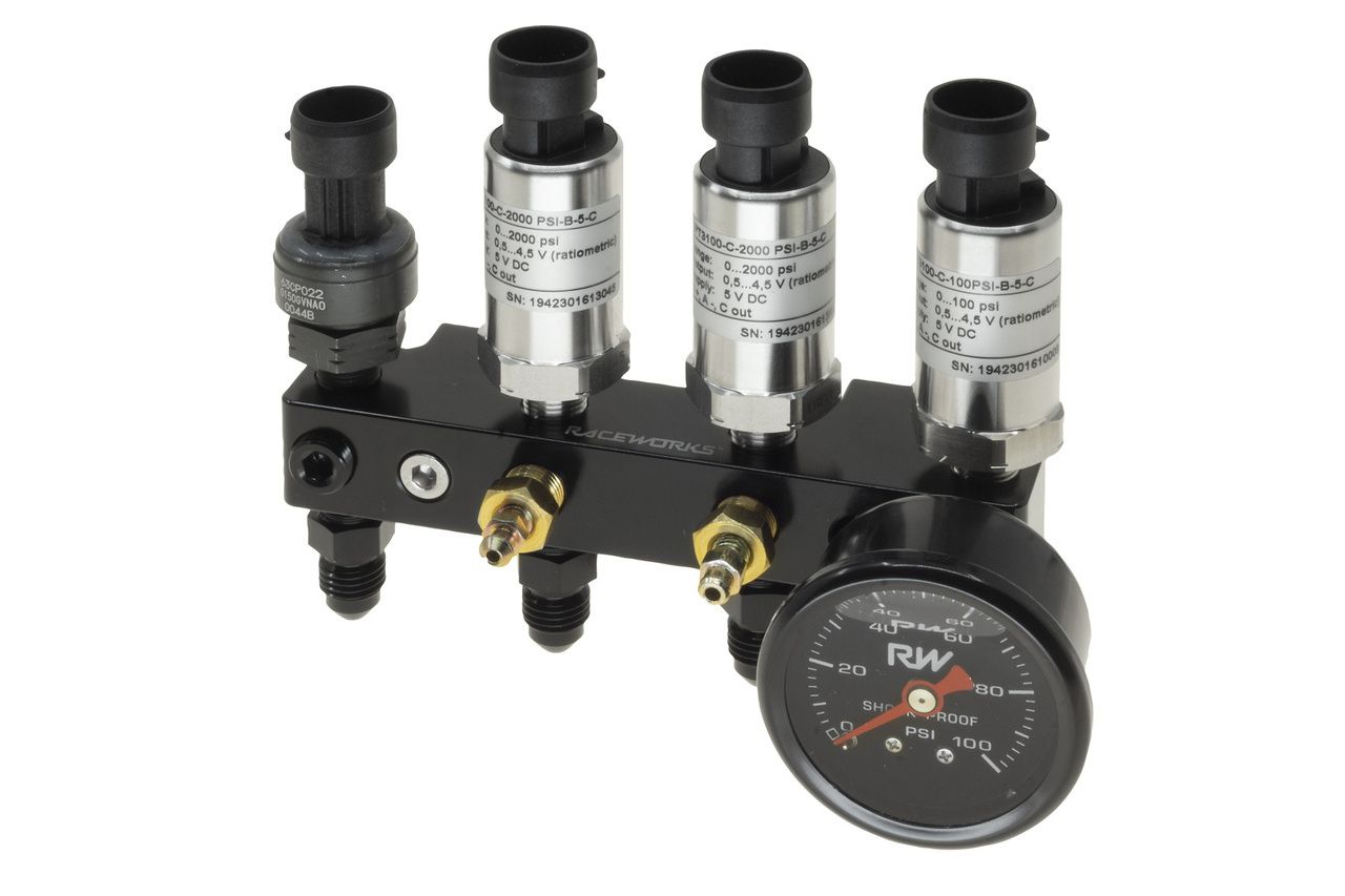 Raceworks 4 Circuit Pressure Sensor Block T.I. Performance