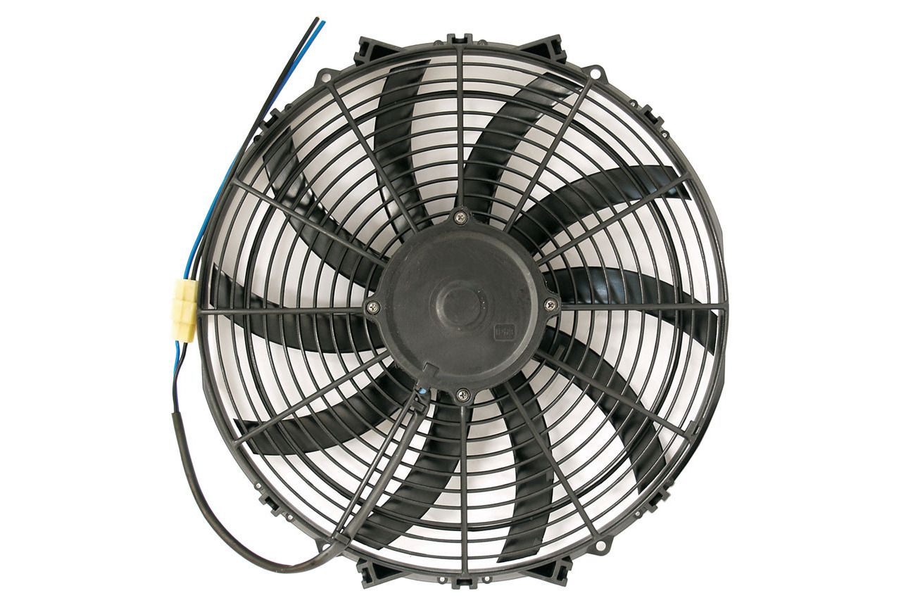 DSM 12" Low Profile Chrome Thermo Fan With Chrome Motor - High Performance