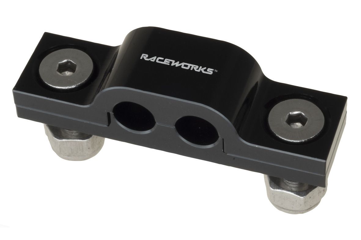 thumbnail image 2 of T7Design AN3 PTFE Dual Hose Separator Clamp - 1/4" (6.4mm) Billet Black Fitting - BHS-1/4 2 of 3