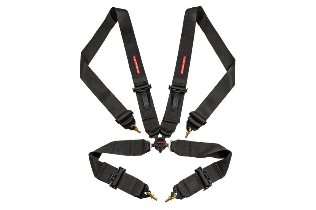 Tanaka Black 4-Point Camlock Racing Seat Belt Harness – Pair (2 Belts) – Universal Fit For Ford & More