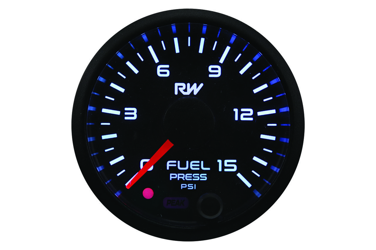 Raceworks 52mm Electronic Carby Fuel Pressure Gauge Kit T.I. Performance