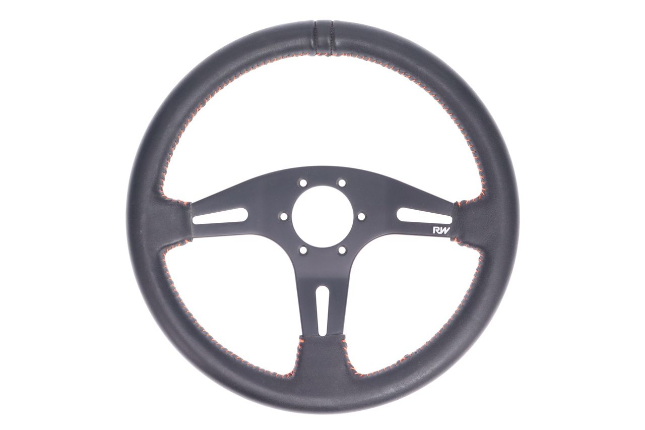 Raceworks Leather Steering Wheel Black With Orange Stitching T I raceworks-leather-steering-wheel-black-with-orange-stitching-t-i