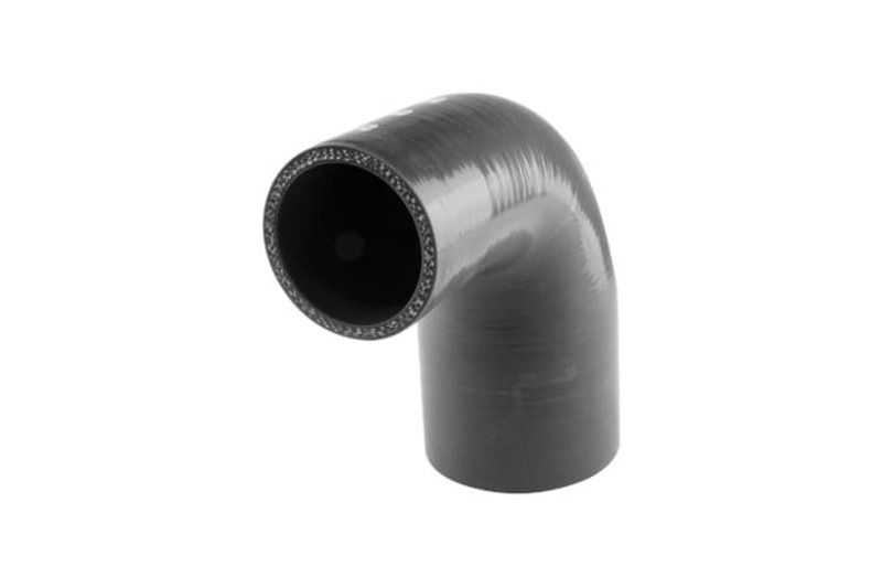thumbnail image 2 of 1.5" To 2" 45° Silicone Reducer Elbow – Black, Reinforced, Turbo/Intercooler Hose 2 of 4